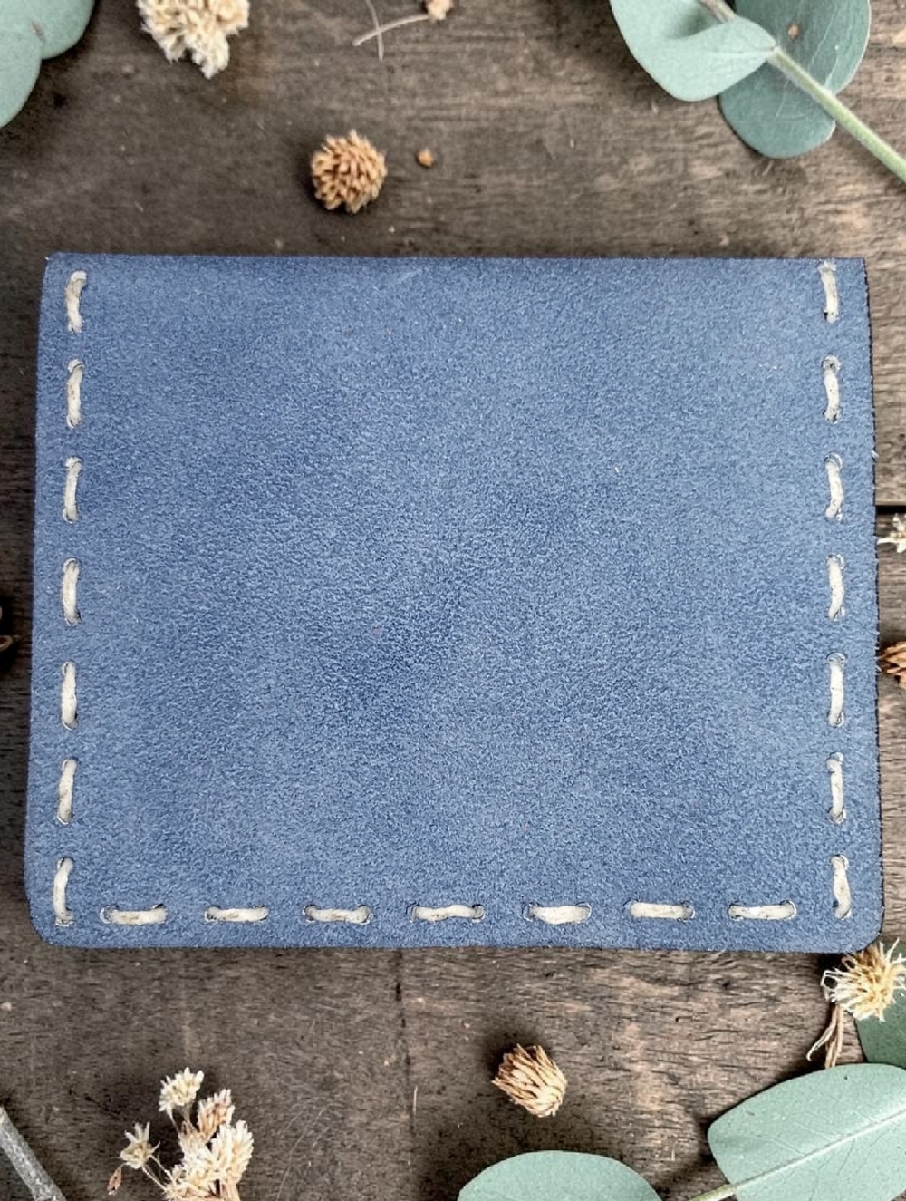 Handcrafted Suede Bifold ID Card Case